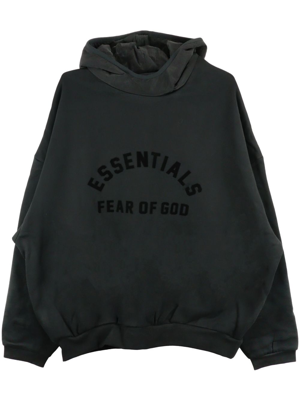 FEAR OF GOD ESSENTIALS logo-print cotton-blend hoodie - Black von FEAR OF GOD ESSENTIALS