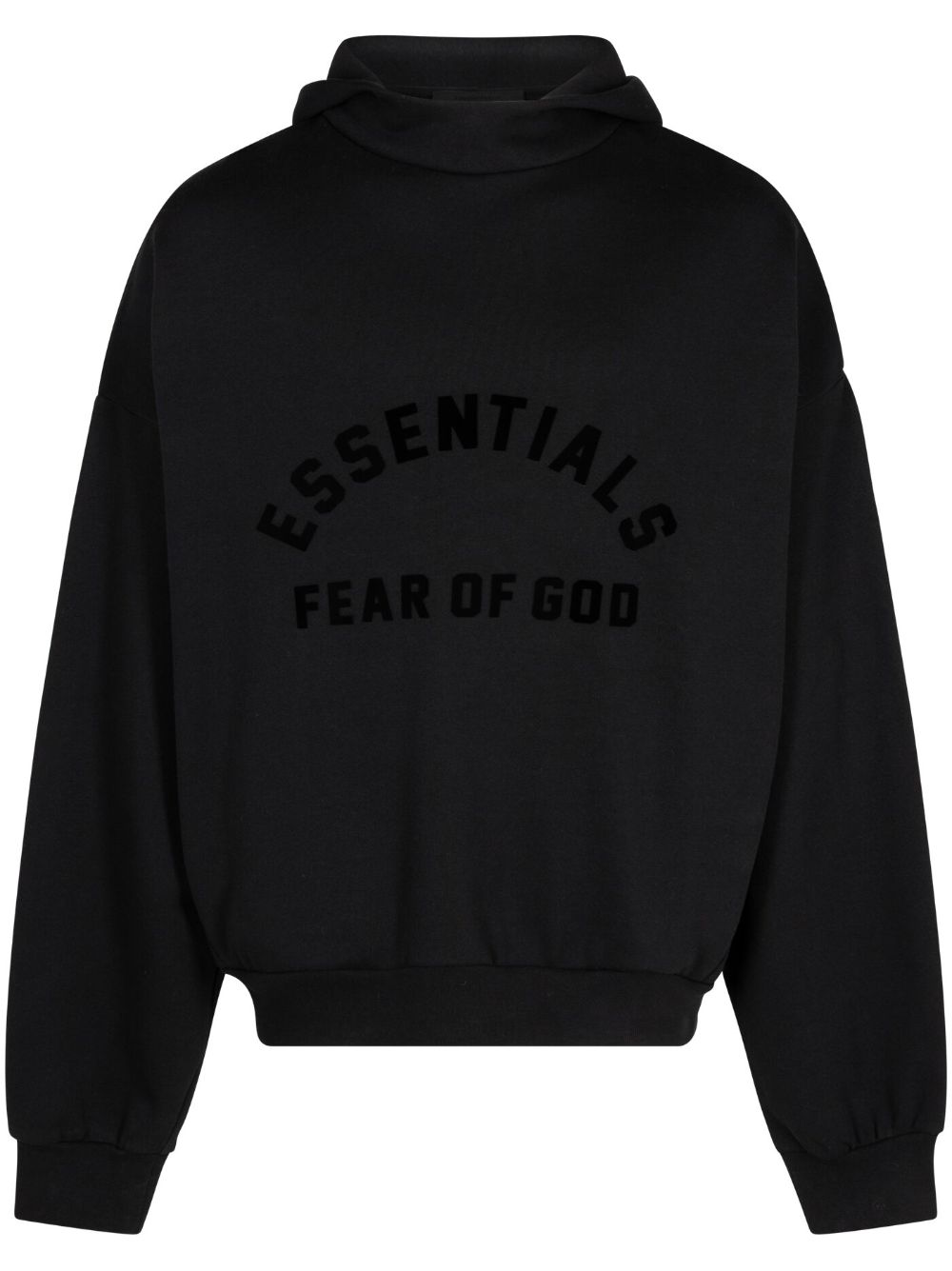 FEAR OF GOD ESSENTIALS logo-print drop-shoulder hoodie - Black von FEAR OF GOD ESSENTIALS