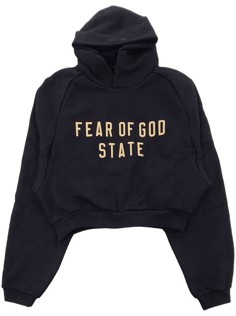 FEAR OF GOD ESSENTIALS logo-print hoodie - Black von FEAR OF GOD ESSENTIALS