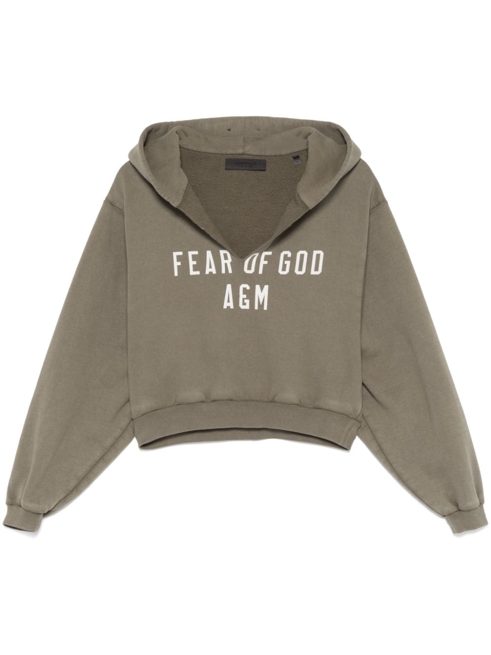 FEAR OF GOD ESSENTIALS logo-print hoodie - Green von FEAR OF GOD ESSENTIALS