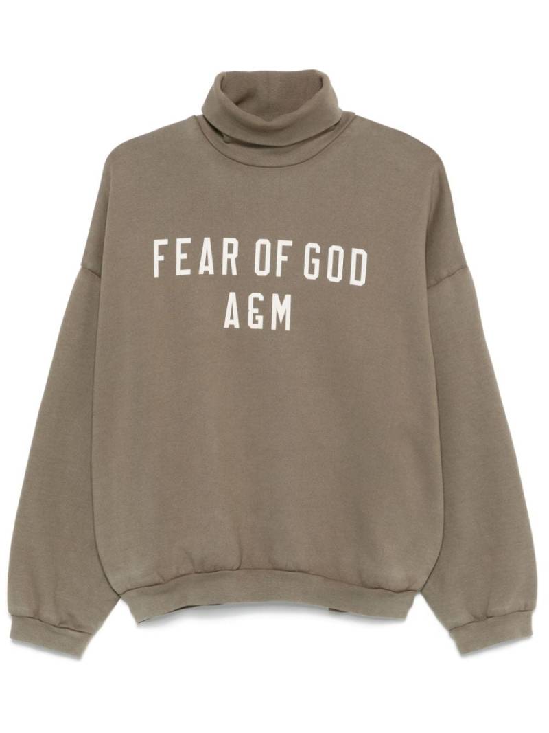 FEAR OF GOD ESSENTIALS logo-print sweatshirt - Green von FEAR OF GOD ESSENTIALS