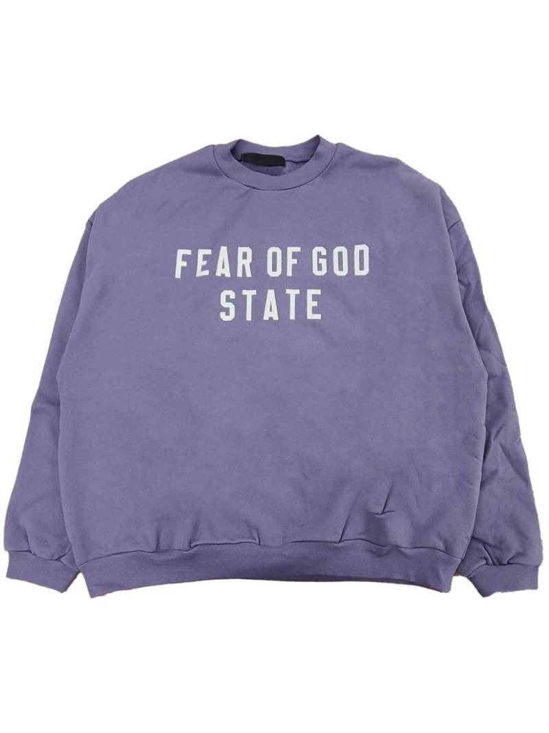 FEAR OF GOD ESSENTIALS logo-print sweatshirt - Purple von FEAR OF GOD ESSENTIALS