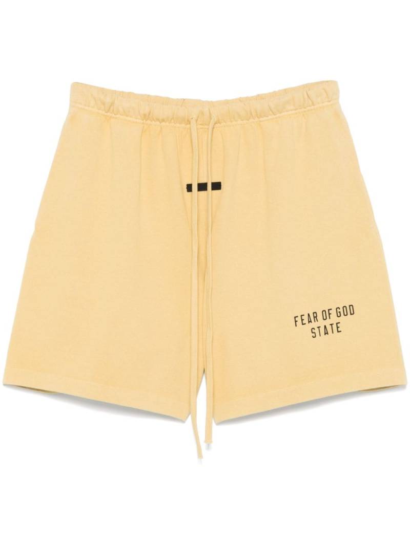 FEAR OF GOD ESSENTIALS logo-print track shorts - Yellow von FEAR OF GOD ESSENTIALS