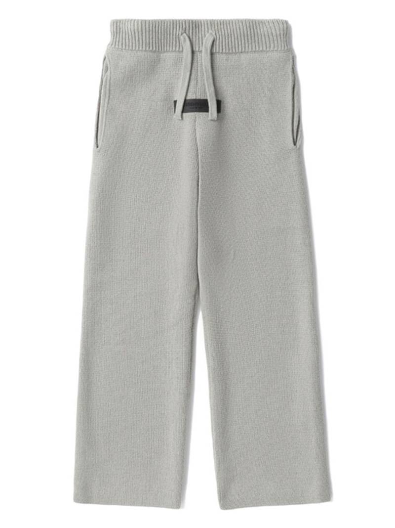 FEAR OF GOD ESSENTIALS logo-tag knitted trousers - Grey von FEAR OF GOD ESSENTIALS