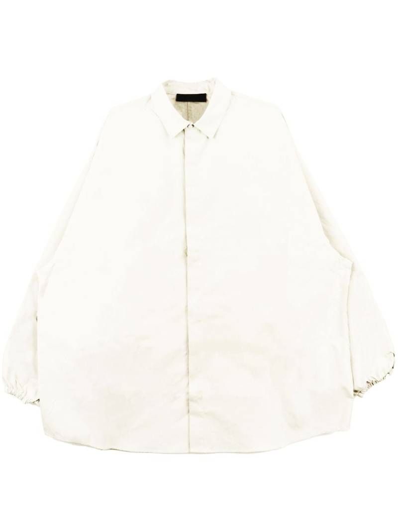 FEAR OF GOD ESSENTIALS long-sleeve cotton-blend shirt - White von FEAR OF GOD ESSENTIALS