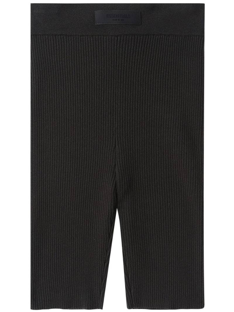 FEAR OF GOD ESSENTIALS ribbed detail stretch shorts - Black von FEAR OF GOD ESSENTIALS