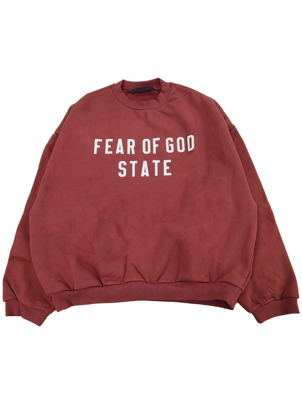 FEAR OF GOD ESSENTIALS slogan-print sweatshirt - Red von FEAR OF GOD ESSENTIALS