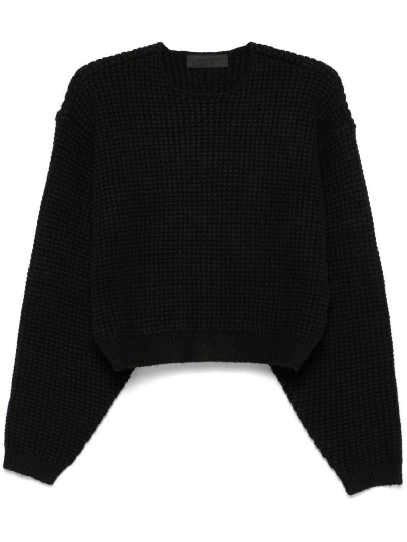 FEAR OF GOD ESSENTIALS waffle-knit sweater - Black von FEAR OF GOD ESSENTIALS