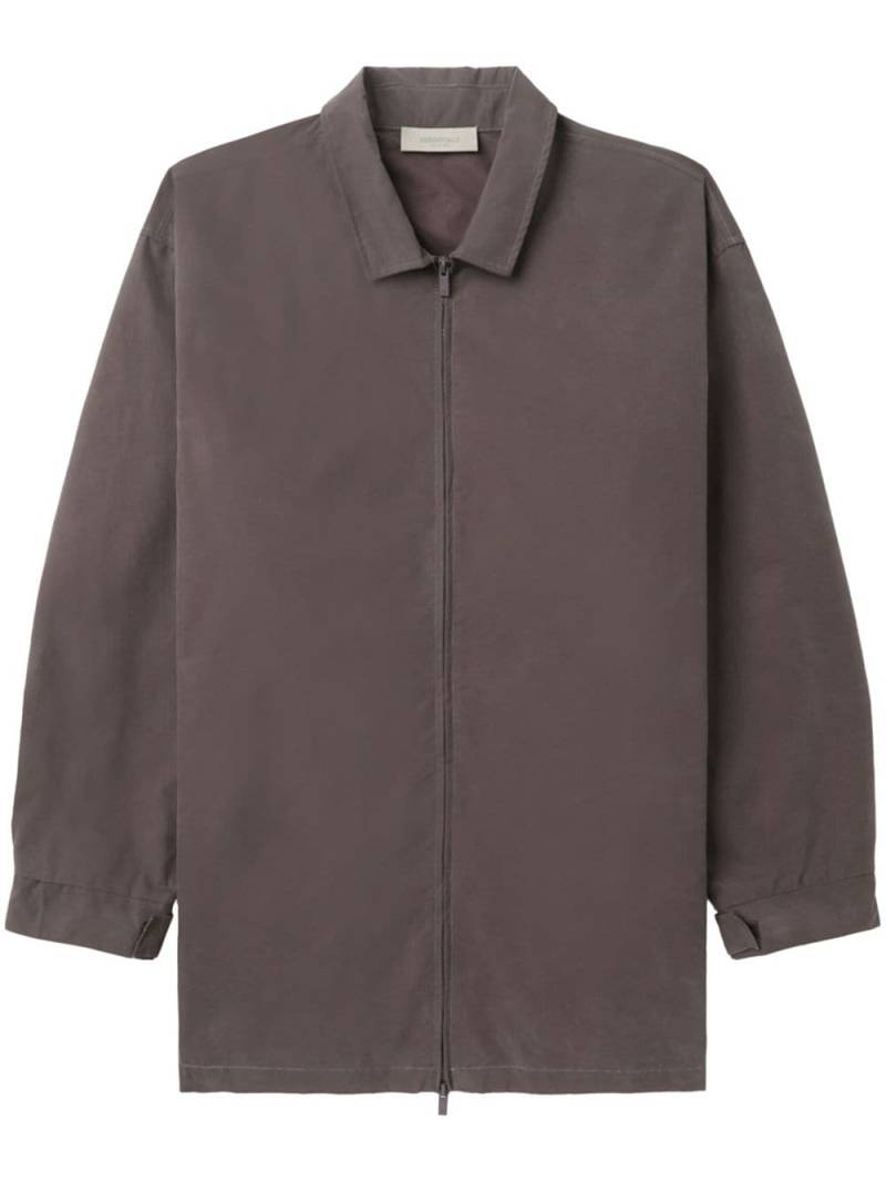 FEAR OF GOD ESSENTIALS zip-up shirt jacket - Purple von FEAR OF GOD ESSENTIALS