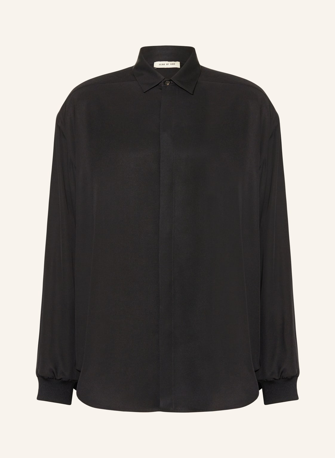 Fear Of God Seidenhemd Comfort Fit schwarz Fear Of God Seidenhemd Comfort Fit schwarz von FEAR OF GOD