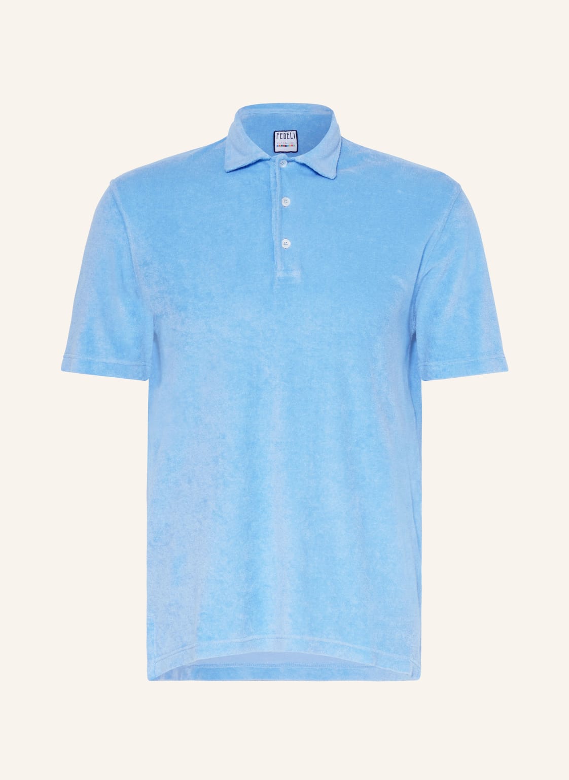 Fedeli Frottee-Poloshirt blau von FEDELI