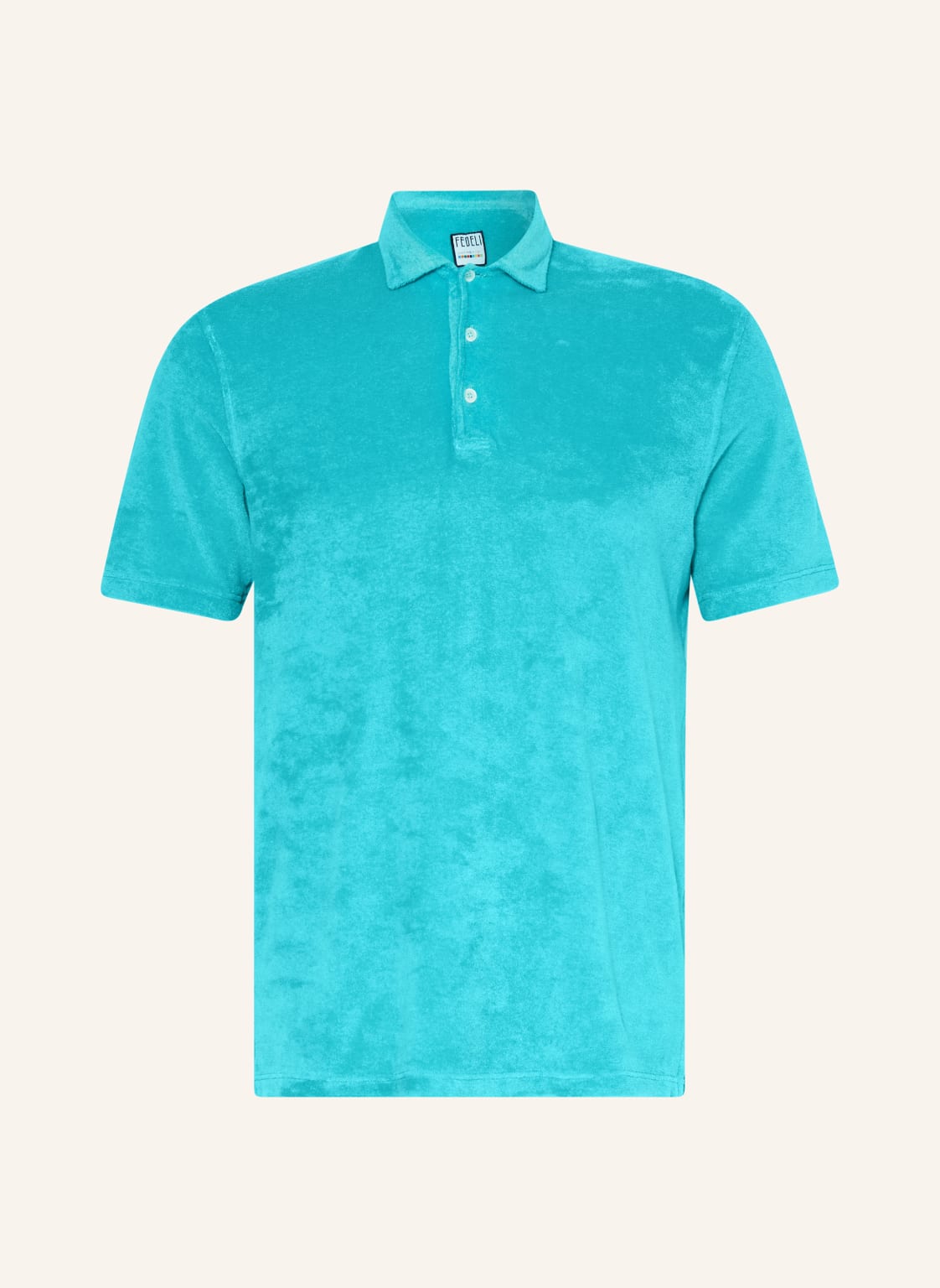 Fedeli Frottee-Poloshirt blau von FEDELI