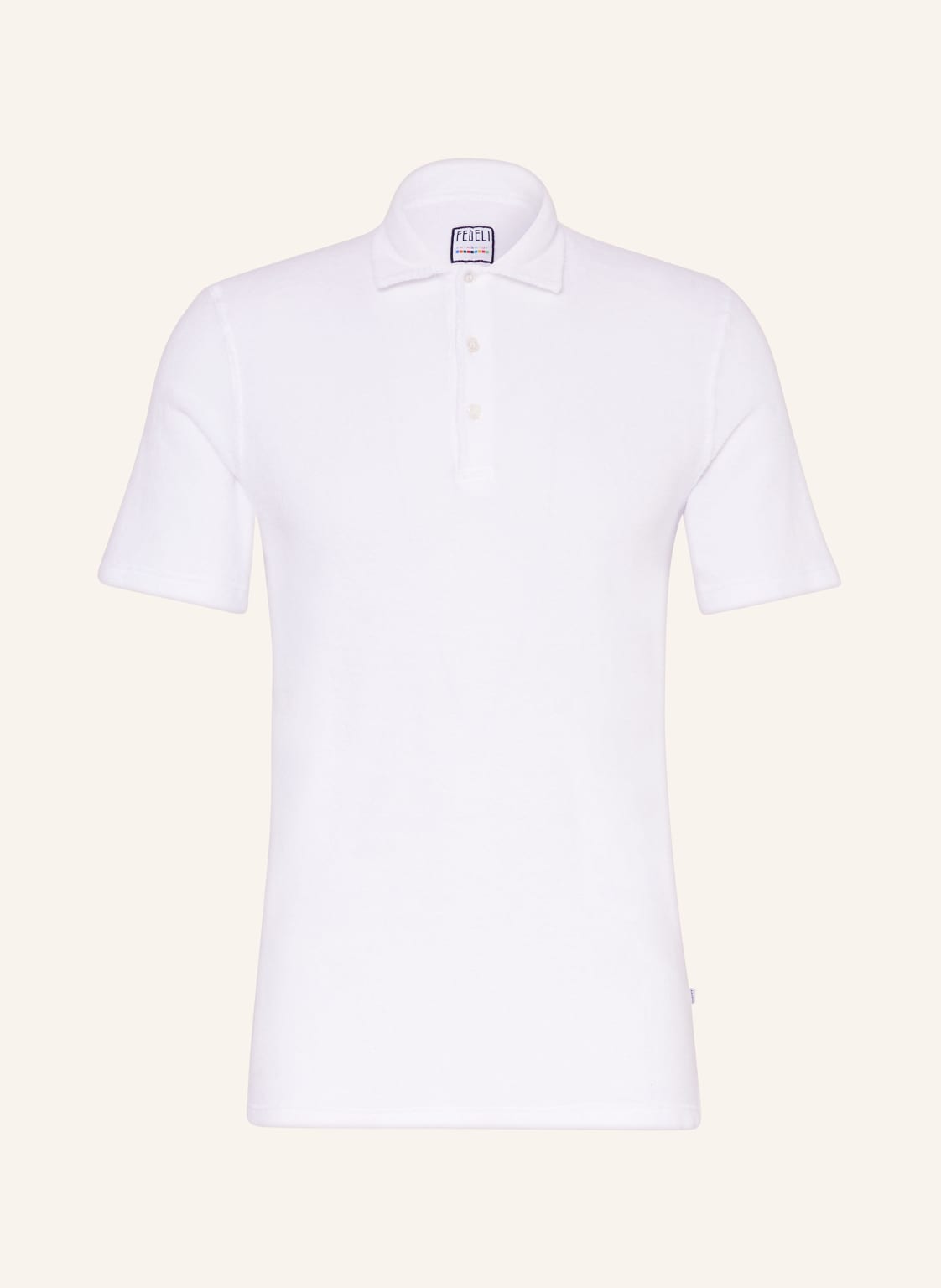 Fedeli Frottee-Poloshirt weiss von FEDELI