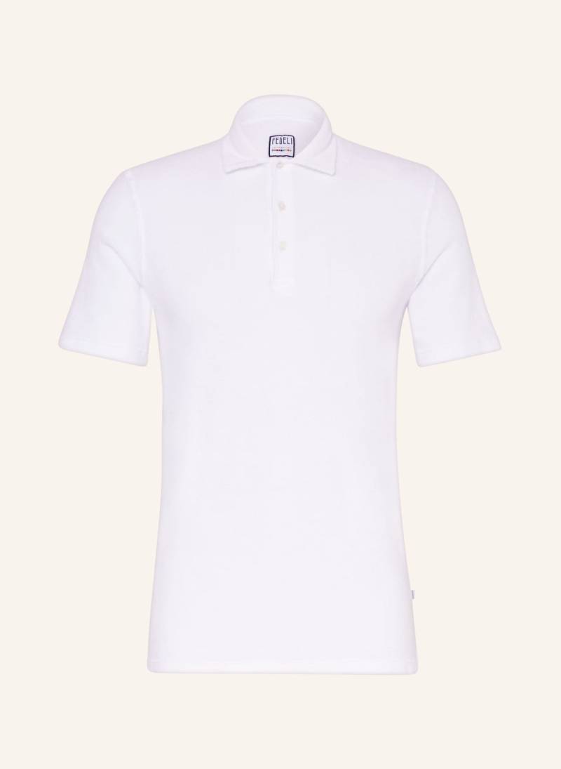 Fedeli Frottee-Poloshirt weiss von FEDELI