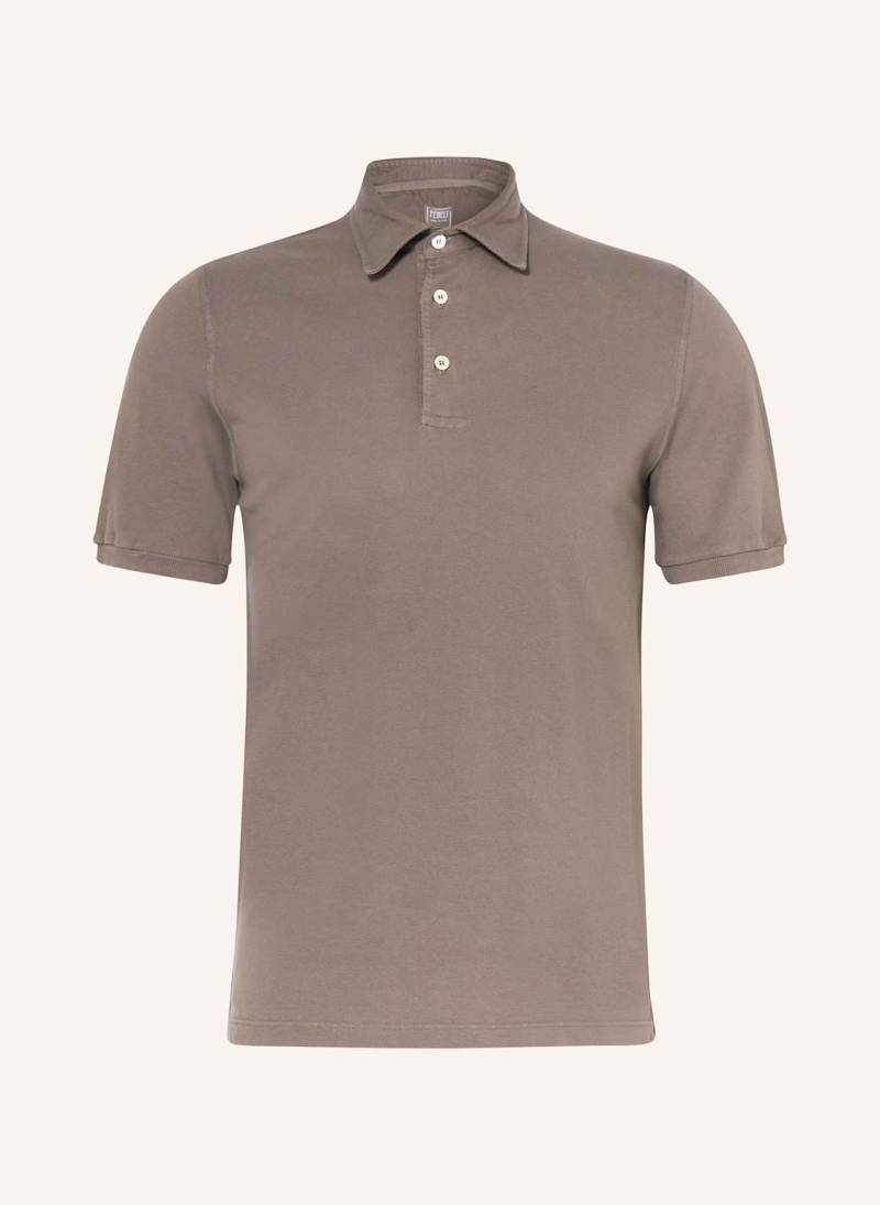 Fedeli Piqué-Poloshirt beige von FEDELI