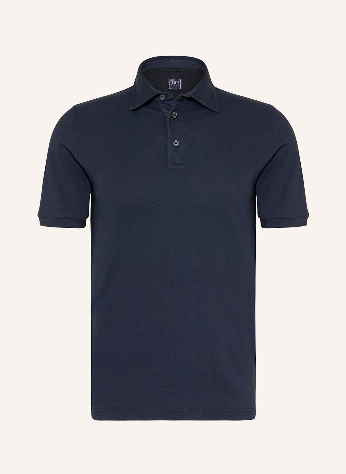 Fedeli Piqué-Poloshirt blau von FEDELI