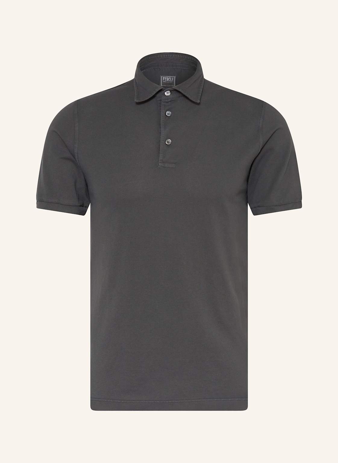 Fedeli Piqué-Poloshirt grau von FEDELI