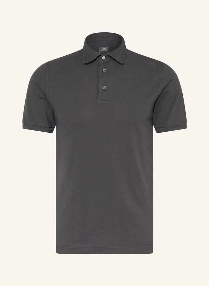 Fedeli Piqué-Poloshirt grau von FEDELI