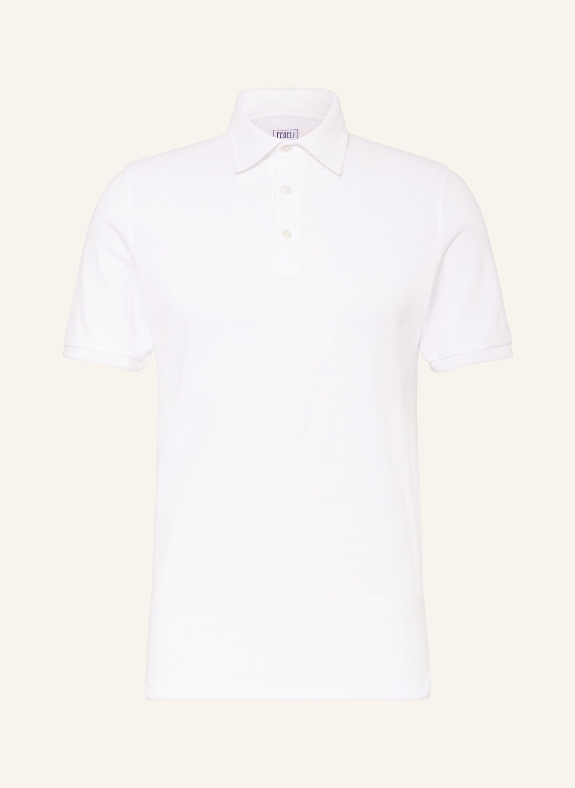 Fedeli Piqué-Poloshirt weiss von FEDELI