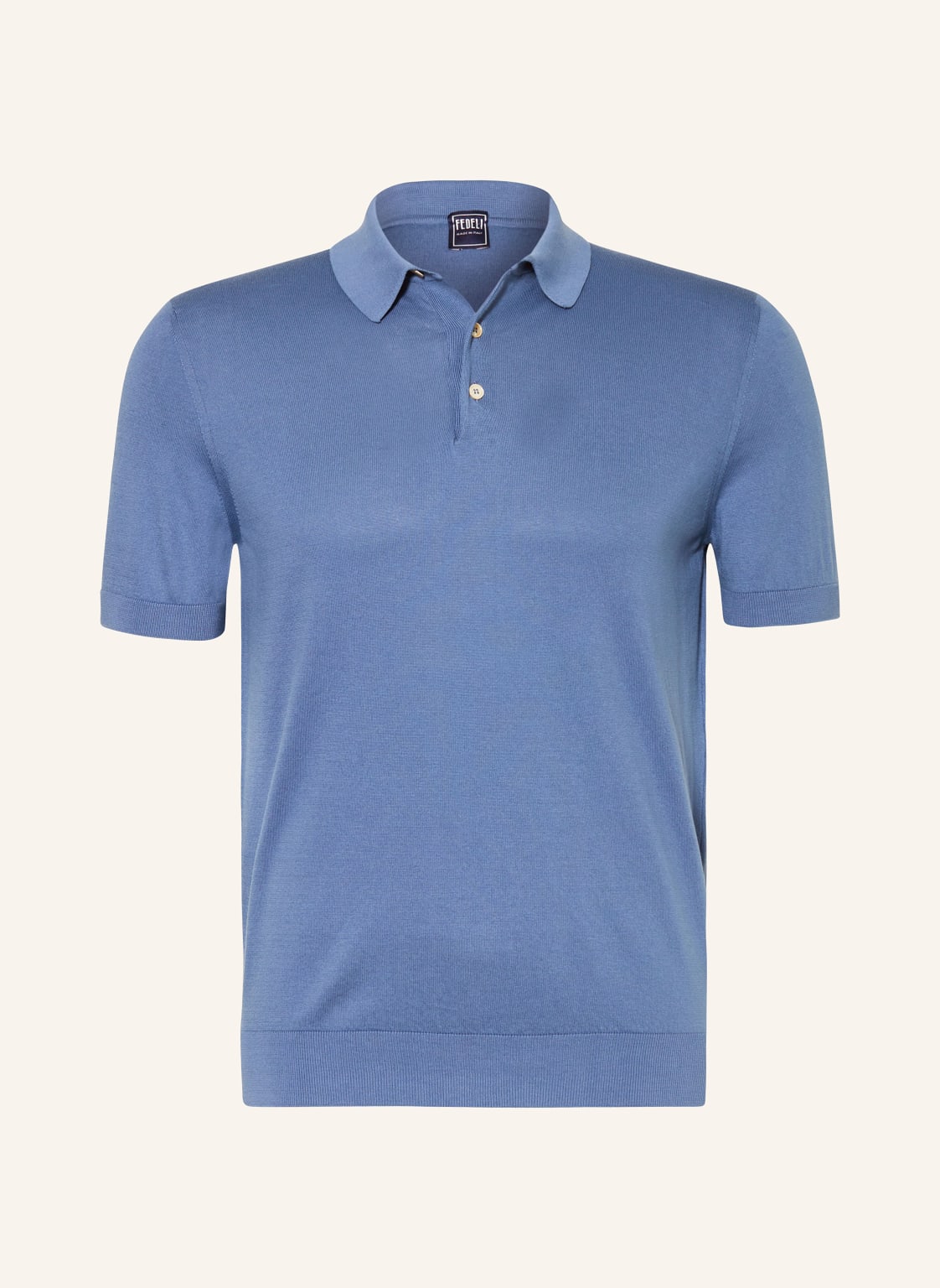 Fedeli Strick-Poloshirt blau von FEDELI