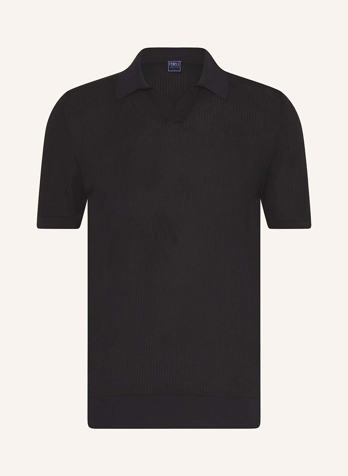 Fedeli Strick-Poloshirt schwarz Fedeli Strick-Poloshirt schwarz von FEDELI