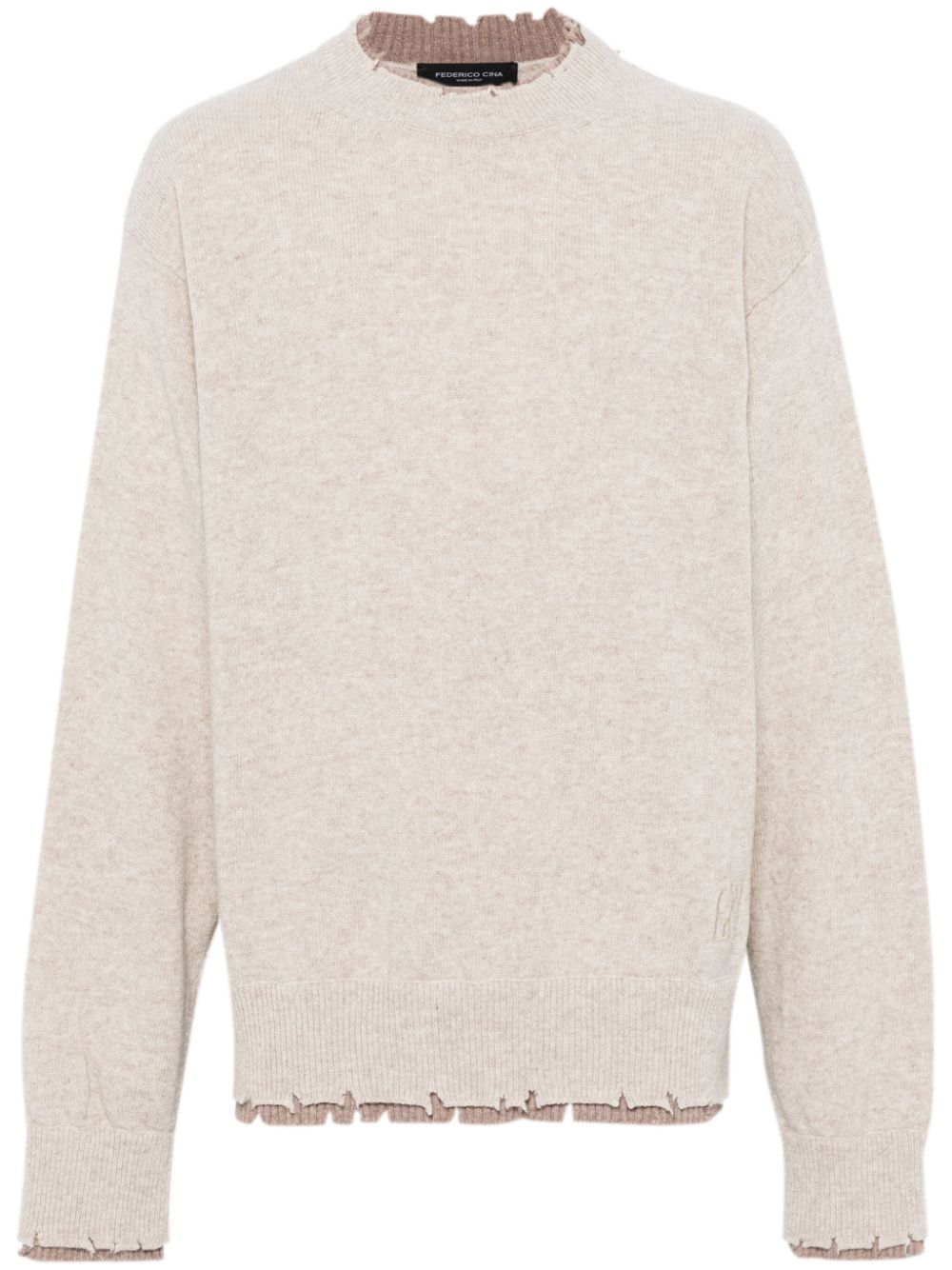 FEDERICO CINA layered-effect sweater - Neutrals von FEDERICO CINA