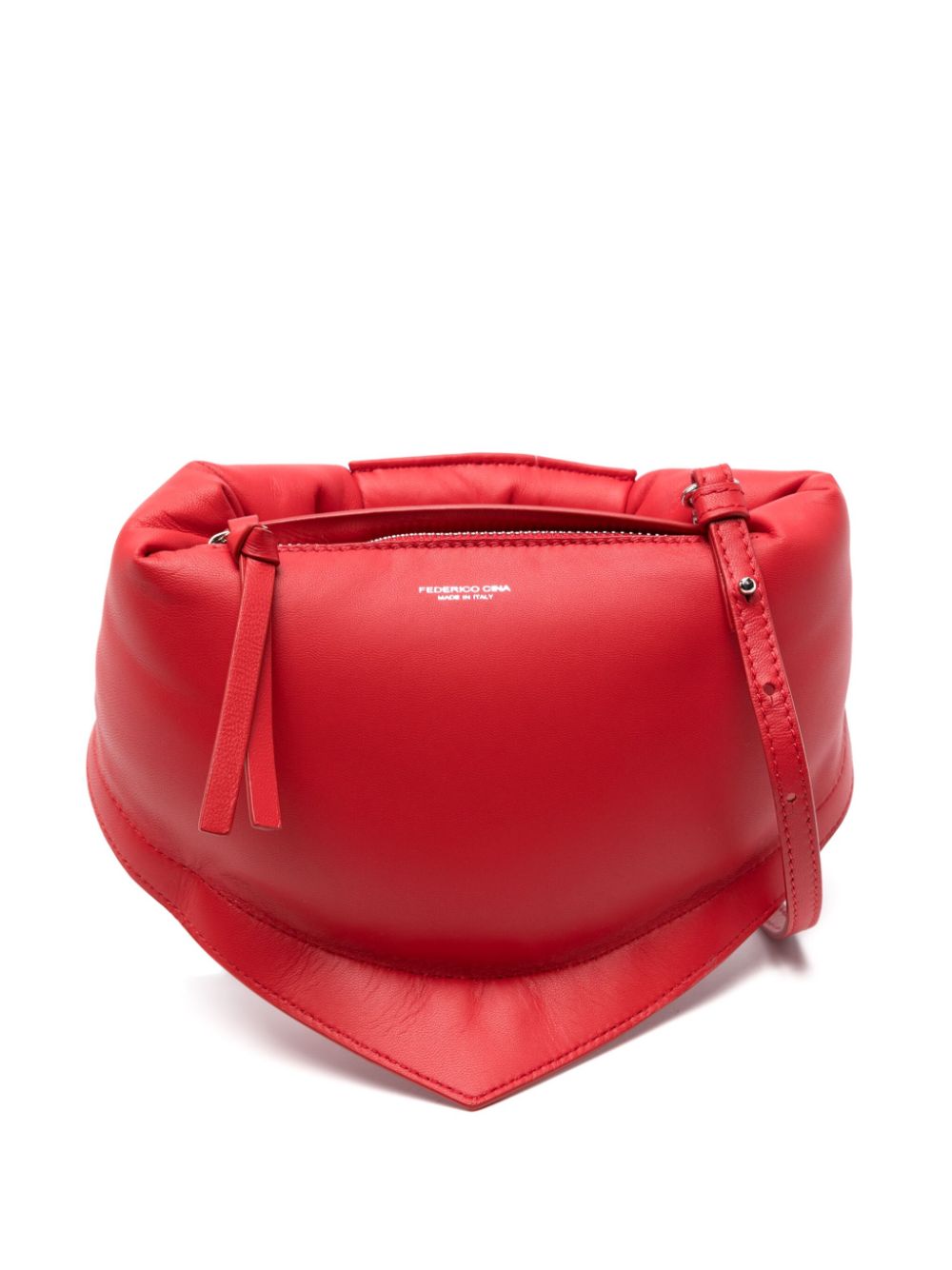 FEDERICO CINA mini Tortellino leather bag - Red von FEDERICO CINA