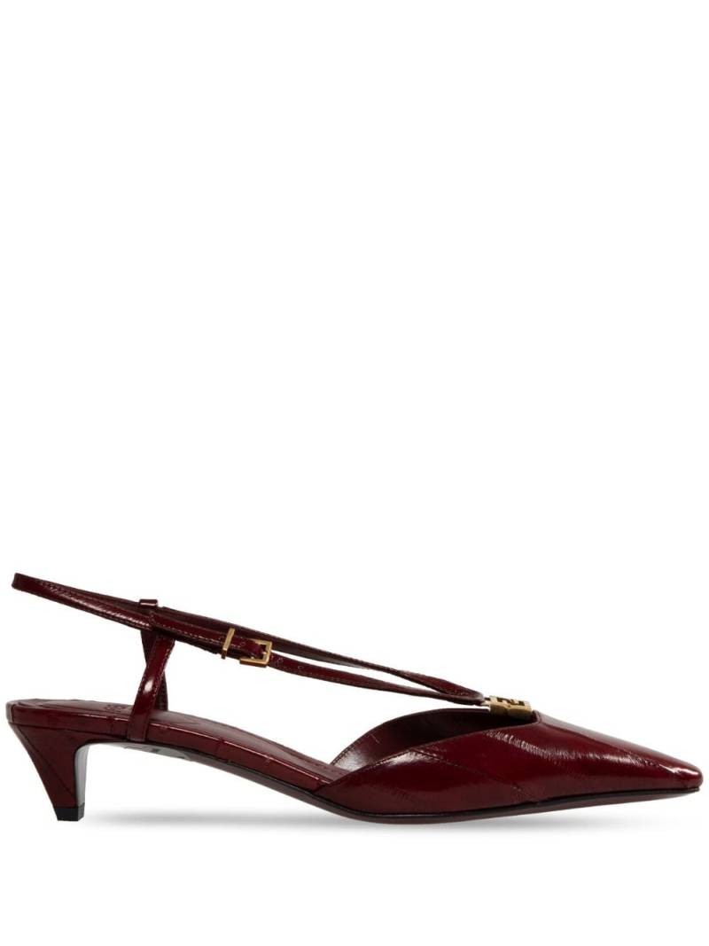 FENDI 40mm FFold slingback pumps - Red von FENDI