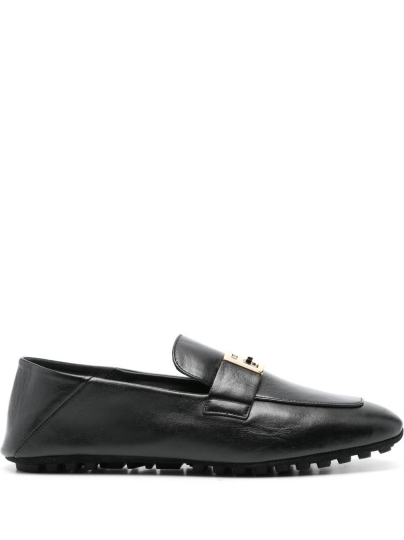 FENDI Baguette leather loafers - Black von FENDI