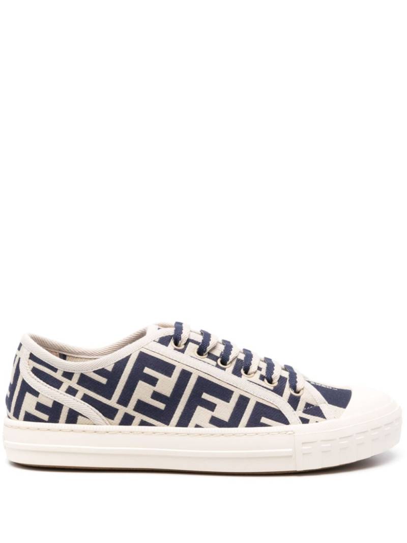 FENDI Domino canvas sneakers - Neutrals von FENDI