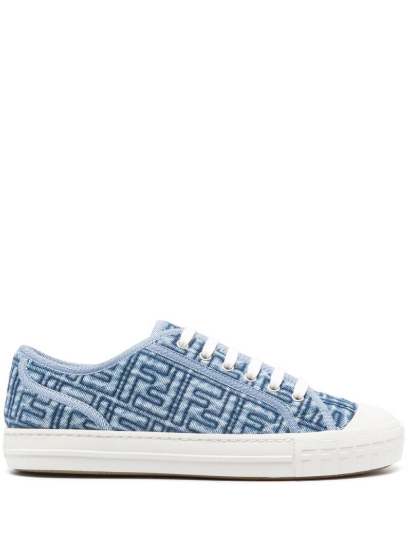 FENDI Domino denim sneakers - Blue von FENDI