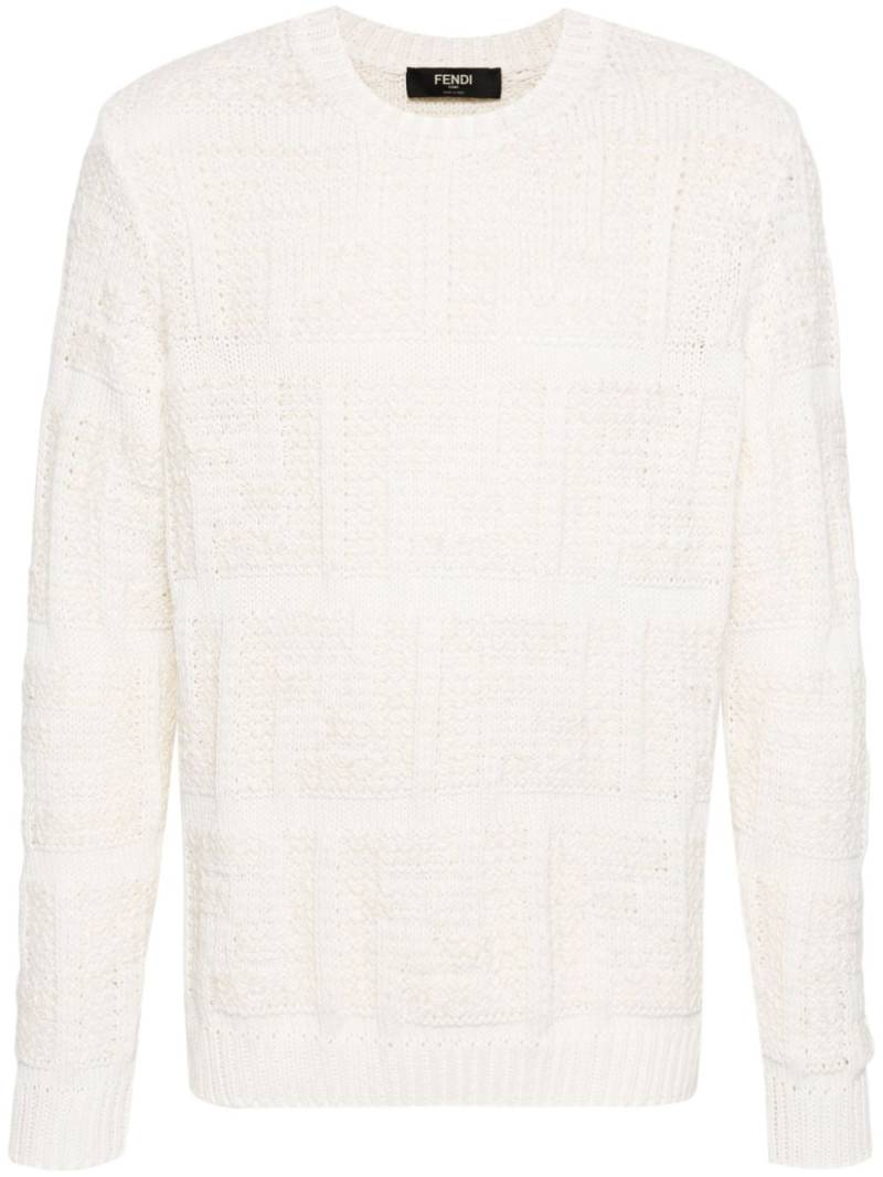 FENDI FF chunky-knit jumper - Neutrals von FENDI