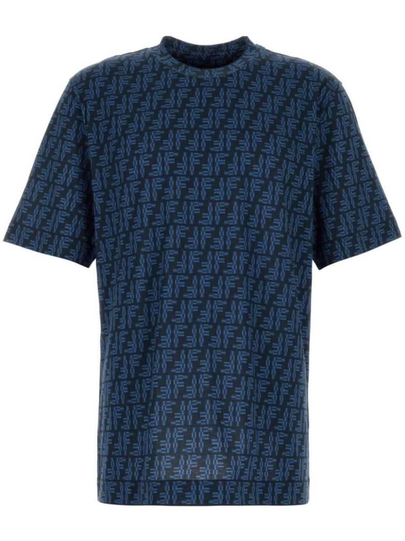 FENDI FF cotton t-shirt - Blue von FENDI