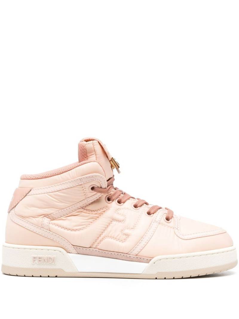 FENDI FF-embossed high-top sneakers - Pink von FENDI