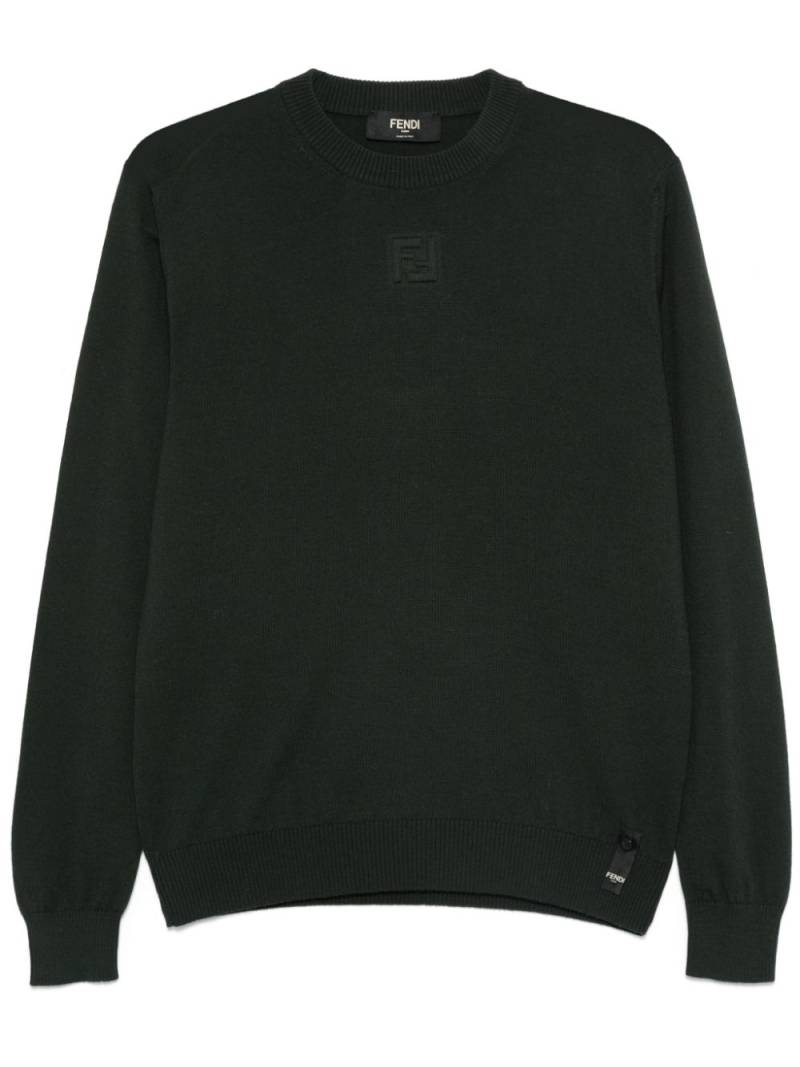 FENDI SWEATER C-NECK VIRGIN WOOL - Green von FENDI