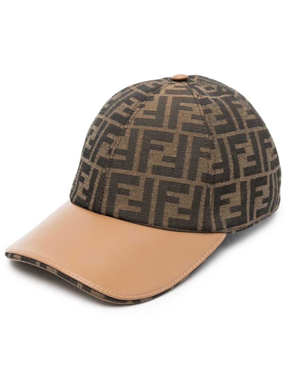 FENDI FF embroidered cap - Brown von FENDI