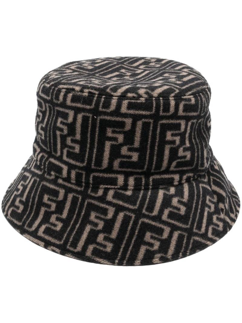 FENDI FF-jacquard bucket hat - Black von FENDI