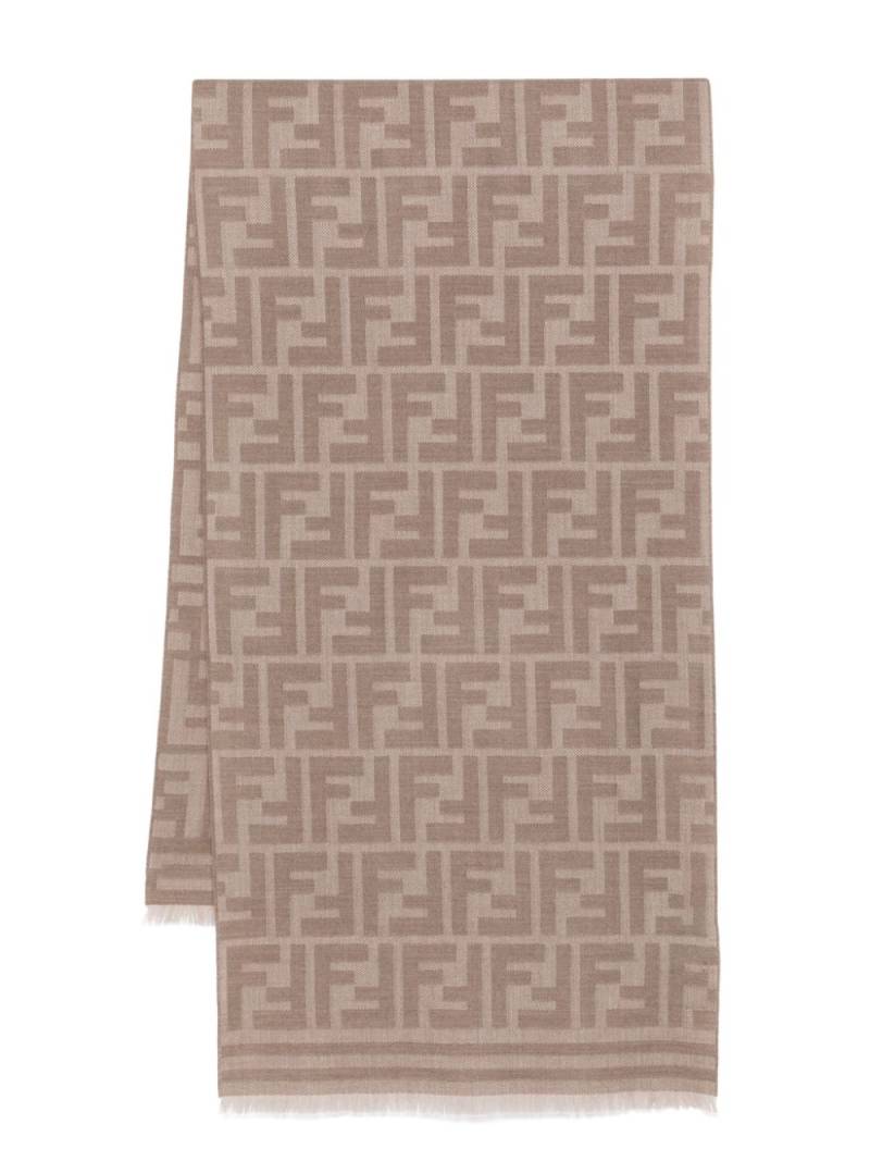 FENDI FF jacquard scarf - Neutrals von FENDI