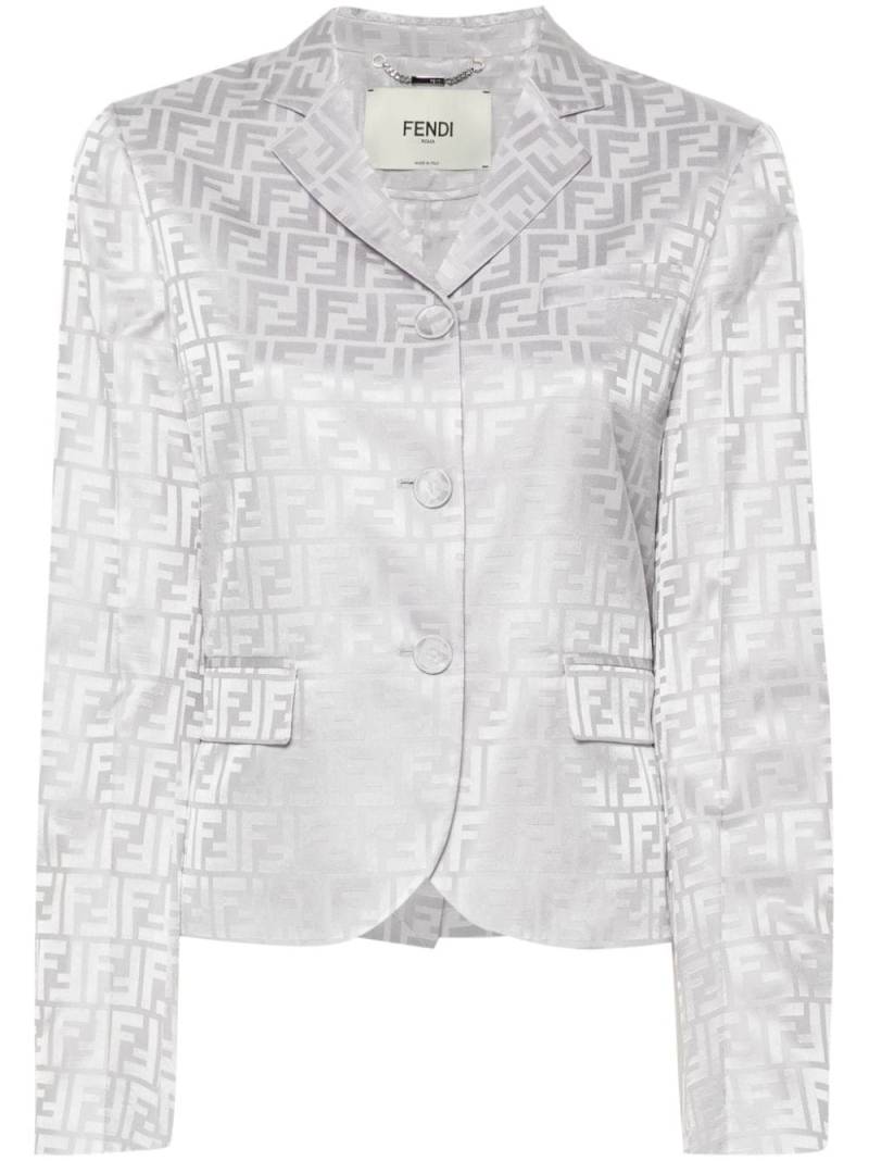 FENDI FF-jacquard silk blazer - Grey von FENDI