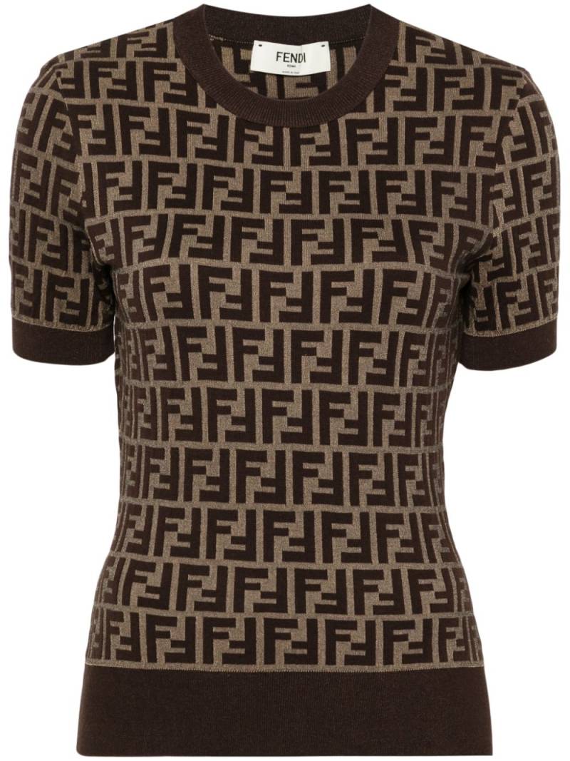 FENDI FF knitted top - Brown von FENDI