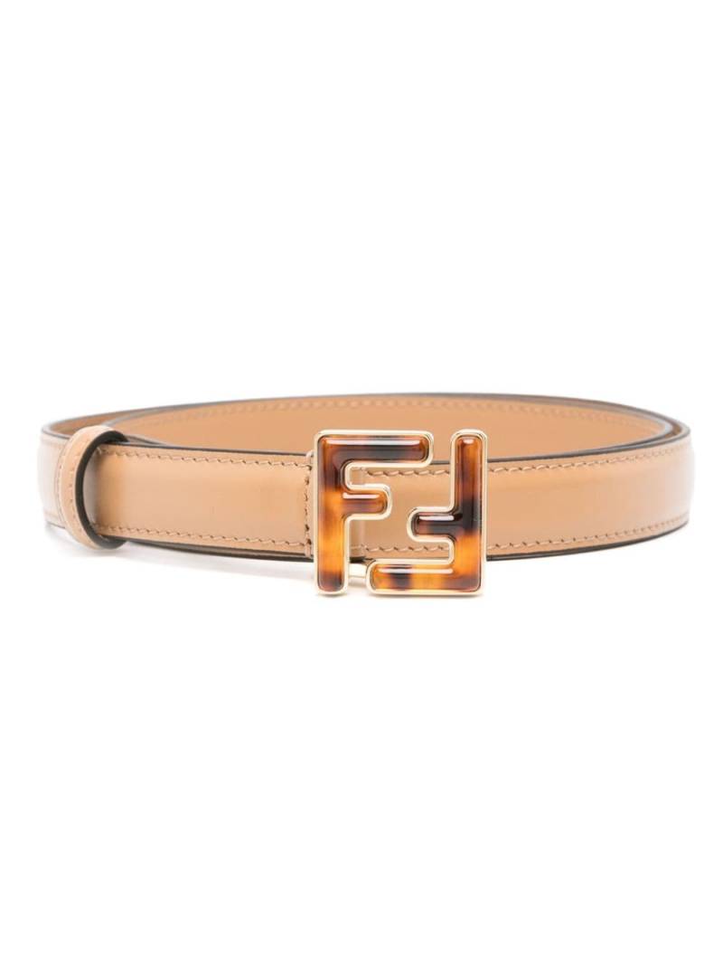 FENDI FF leather belt - Neutrals von FENDI