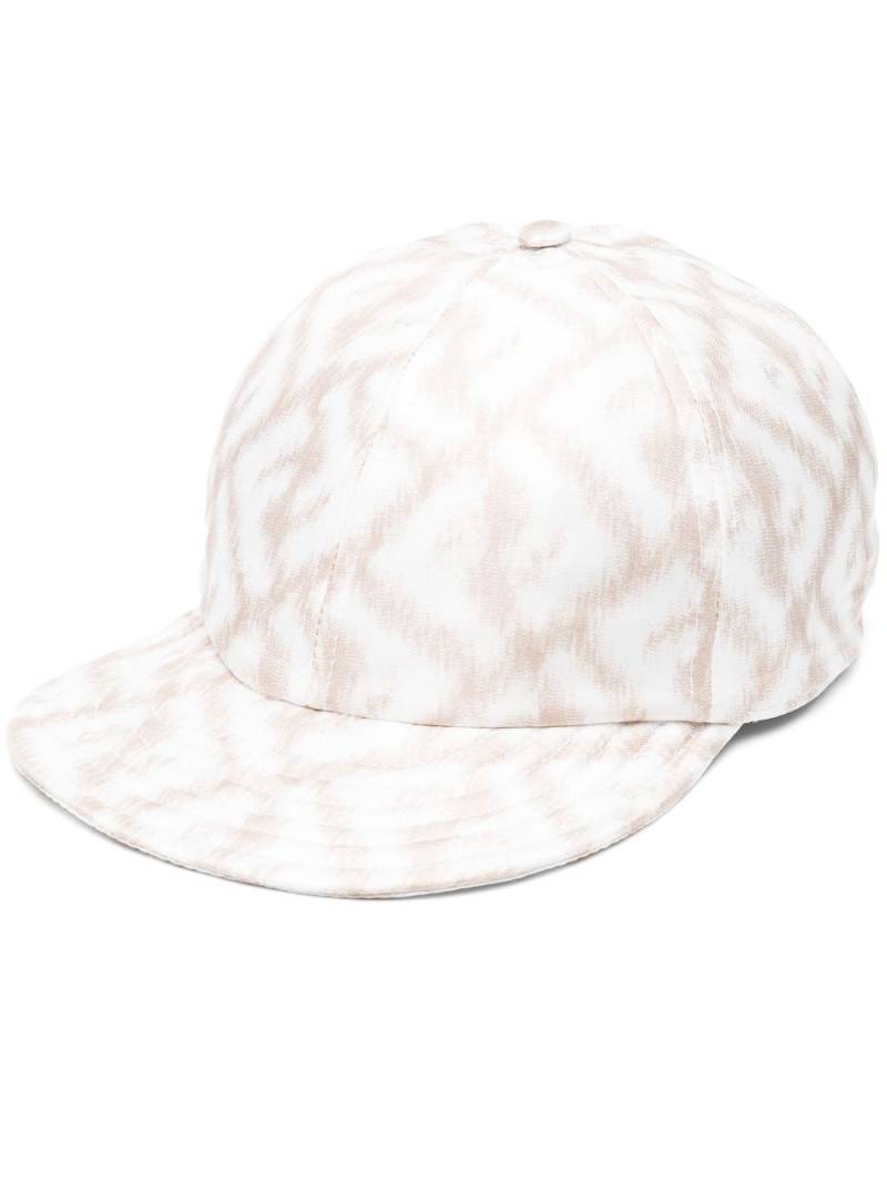 FENDI FF logo-print silk baseball cap - Neutrals von FENDI