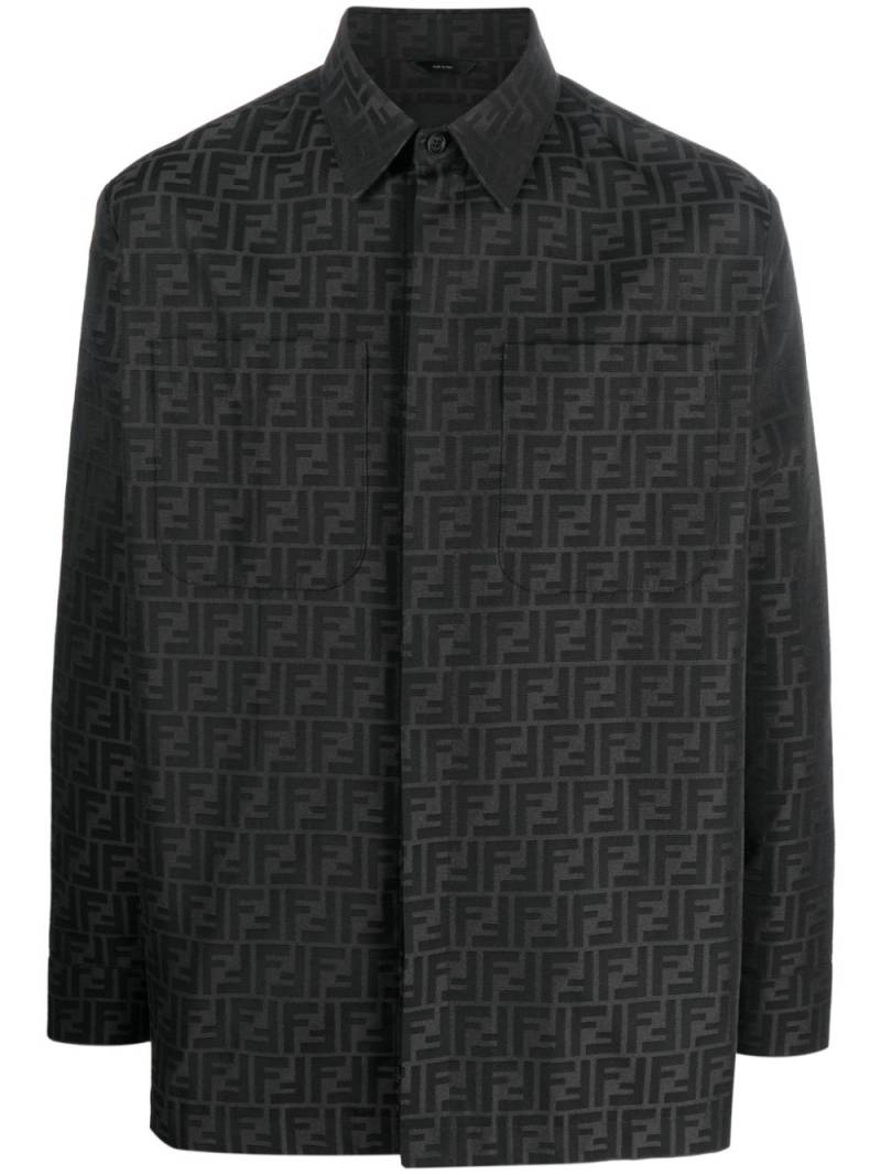 FENDI FF-monogram shirt jacket - Black von FENDI