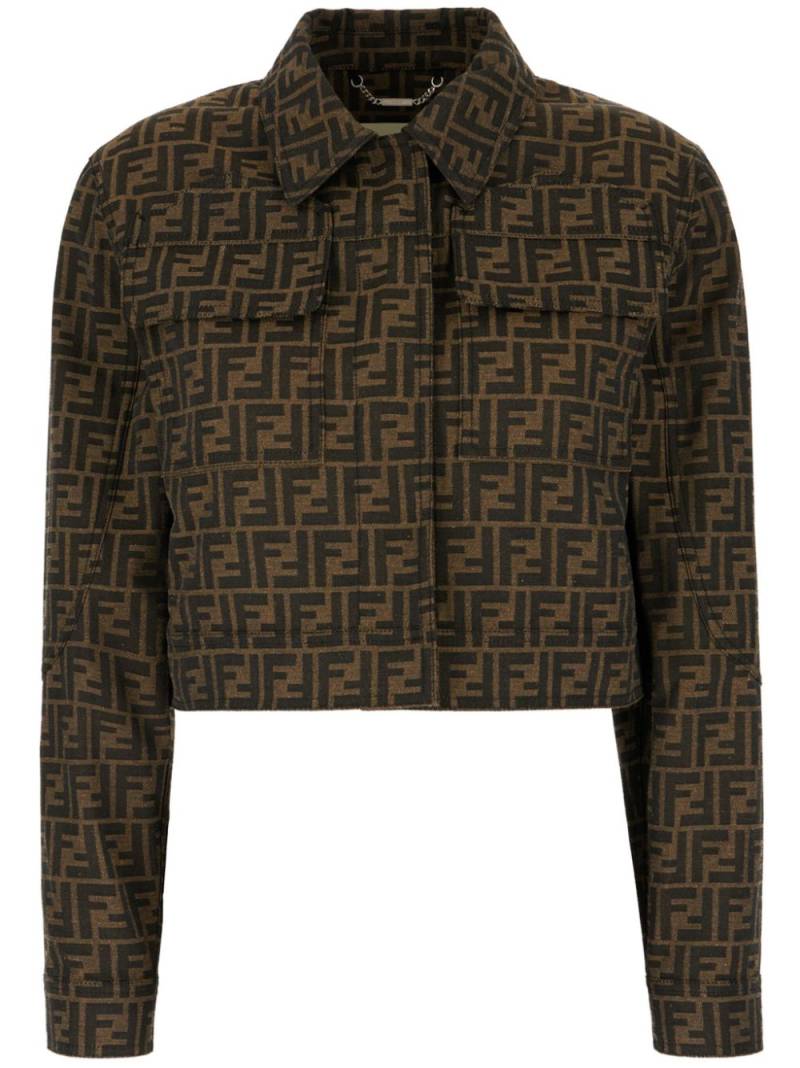 FENDI FF-motif cropped jacket - Brown von FENDI