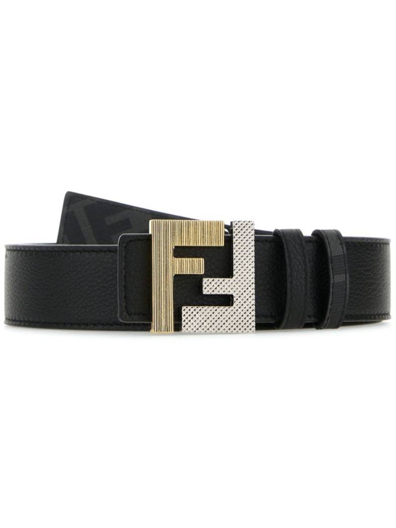 FENDI FF-motif leather belt - Black von FENDI