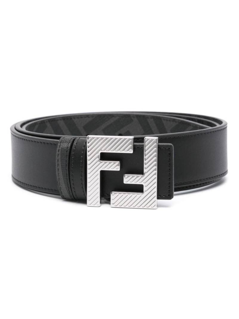 FENDI FF-motif leather belt - Black von FENDI