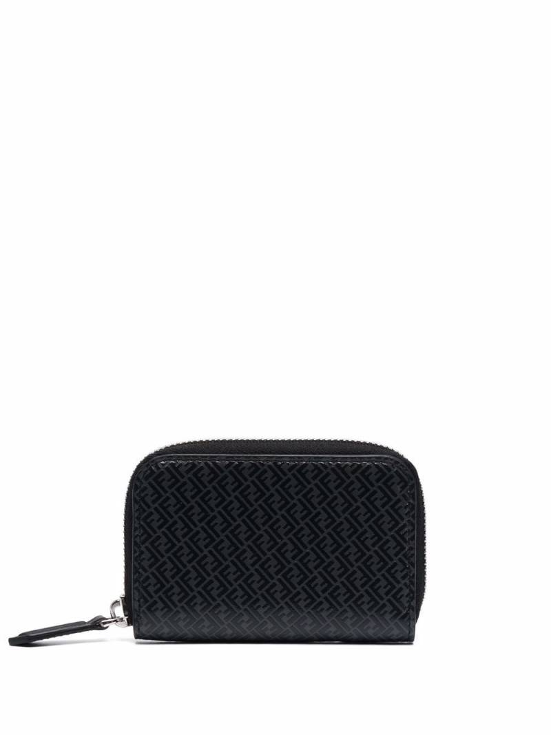 FENDI FF-motif leather wallet - Grey von FENDI