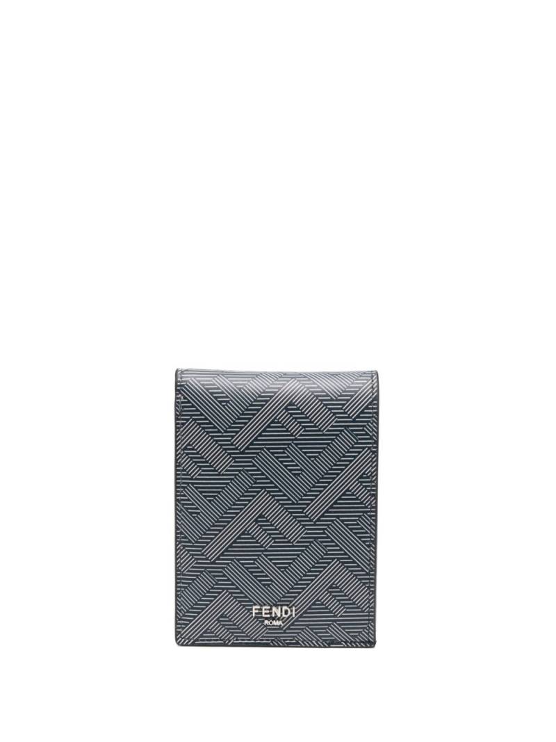 FENDI FF-motif logo-print wallet - Blue von FENDI