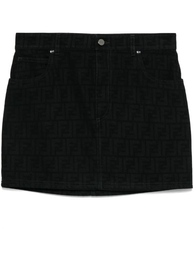 FENDI FF-motif mini skirt - Black von FENDI