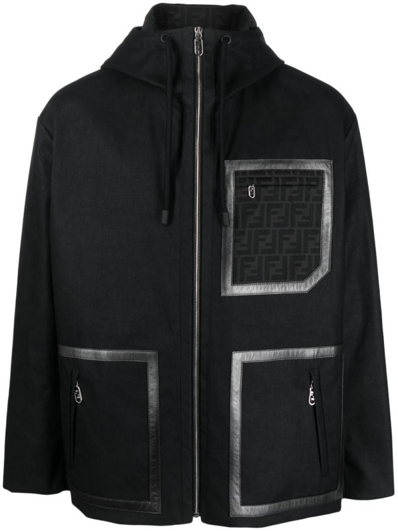 FENDI FF-motif reversible parka - Black von FENDI